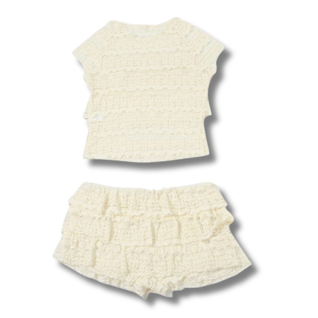 Gabi Ruffle Shorts Set